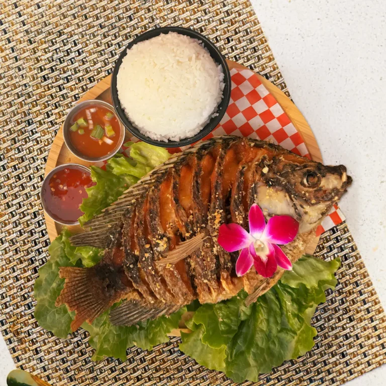 Crispy Fried Tilapia with Jasmine Rice